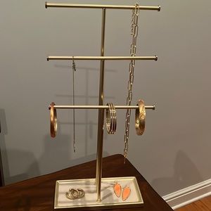 Gold jewelry stand